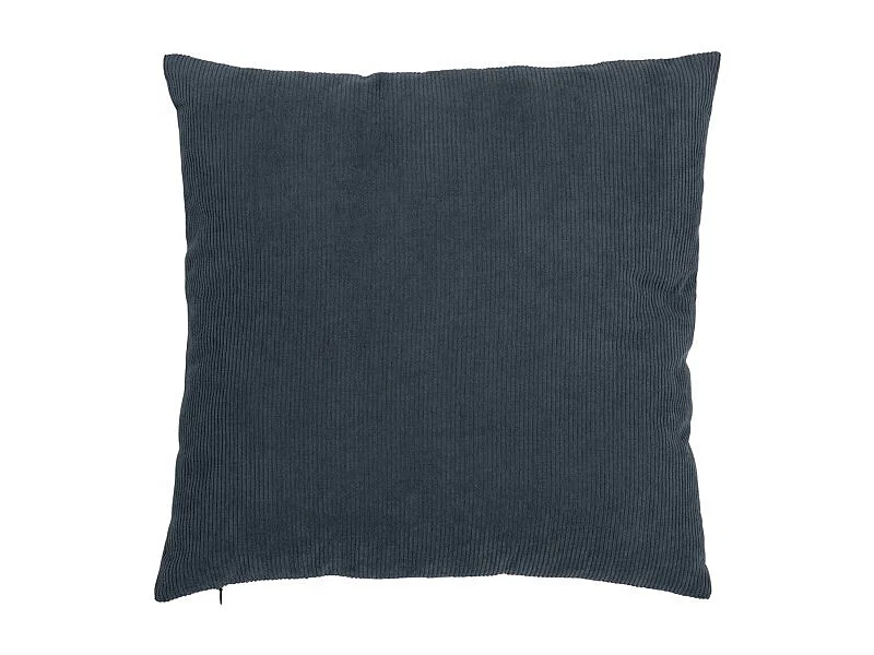 Cojín pana cuadrado terciopelo azul gris 45x45 cm