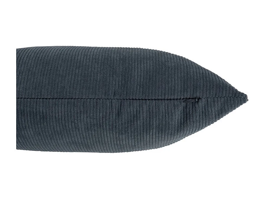 Cojín pana cuadrado terciopelo azul gris 45x45 cm