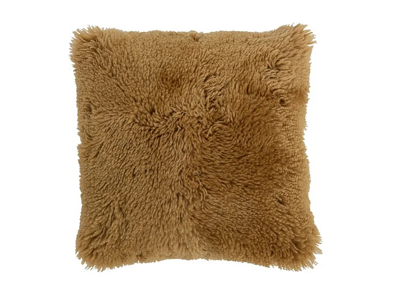 Cojín cuadrado piel oveja ocre 40x40 cm