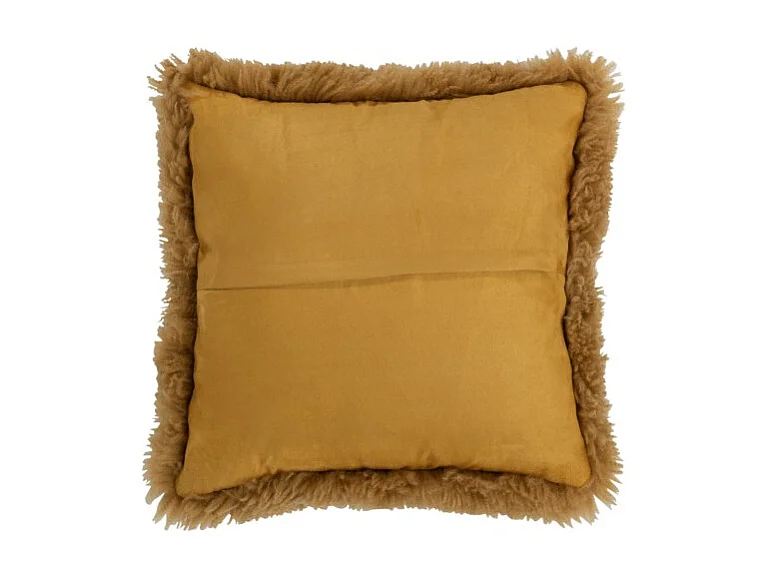 Cojín cuadrado piel oveja ocre 40x40 cm