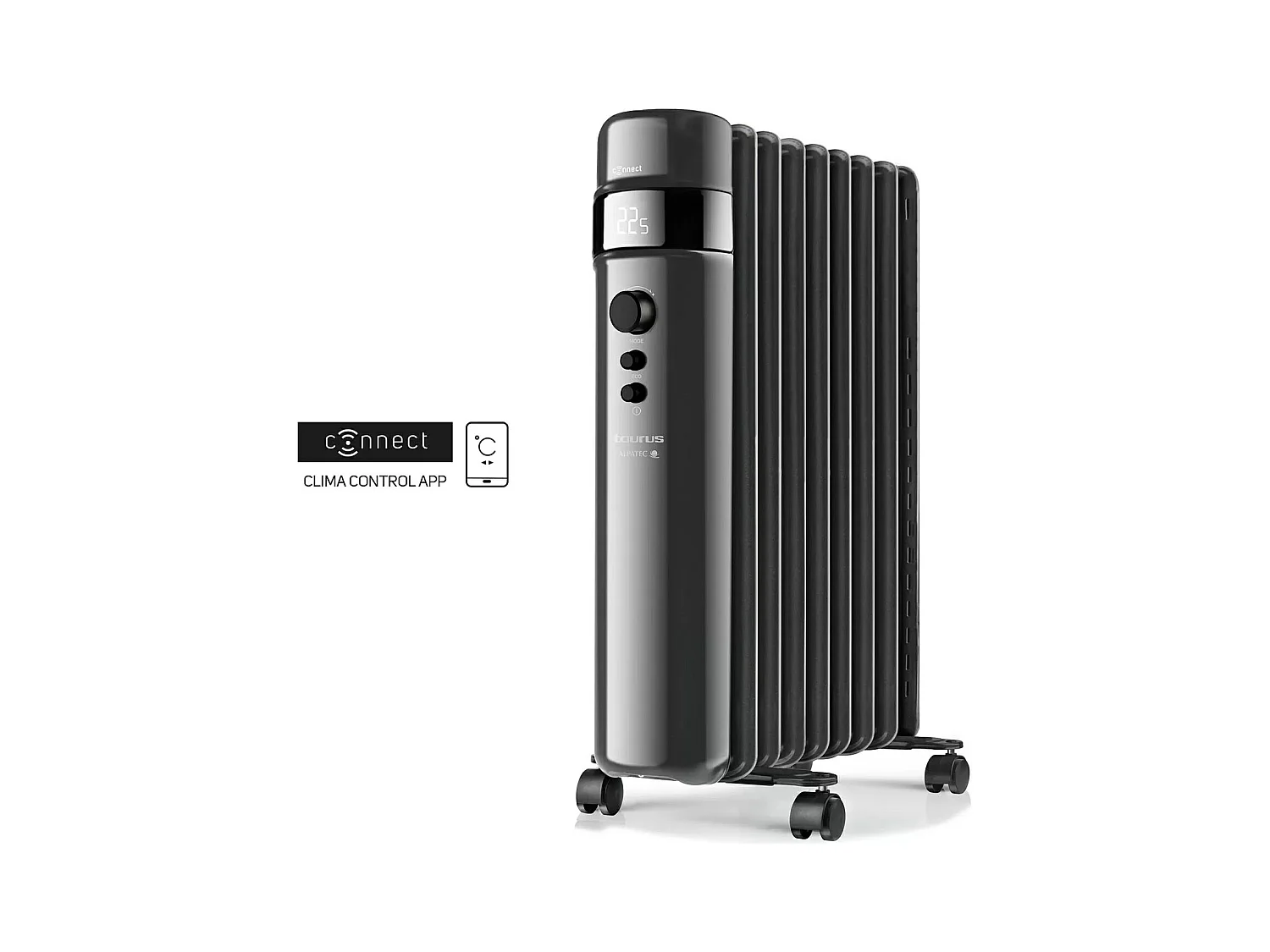 Taurus Alpatec Radiateur à bain d'huile connecté 2000w noir - agadir connect 2000