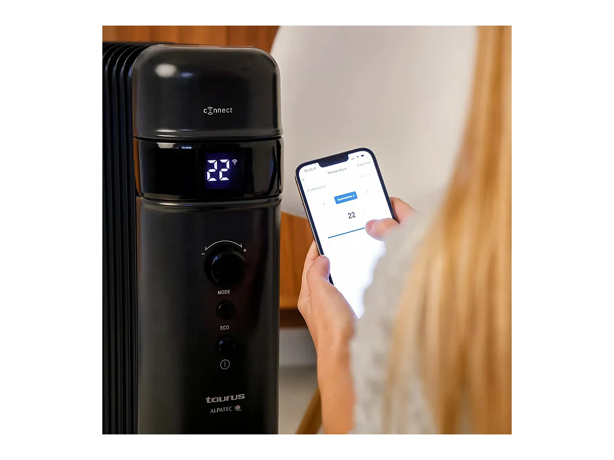 Taurus Alpatec Radiateur à bain d'huile connecté 2000w noir - agadir connect 2000