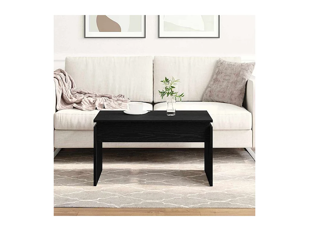 Table basse Chêne noir 68 x 38 x 50 cm Bois d'ingénierie