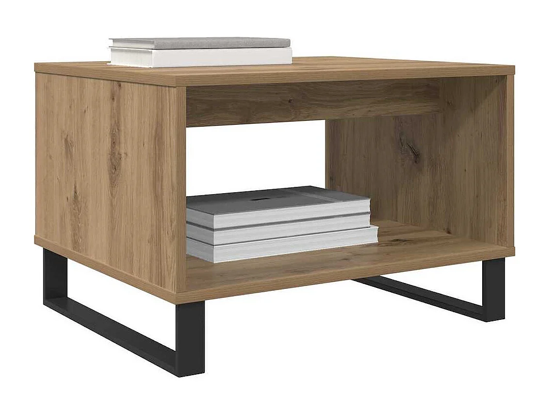 Mesa de Café Roble artisan 60 x 50 x 40 cm Madera contrachapada