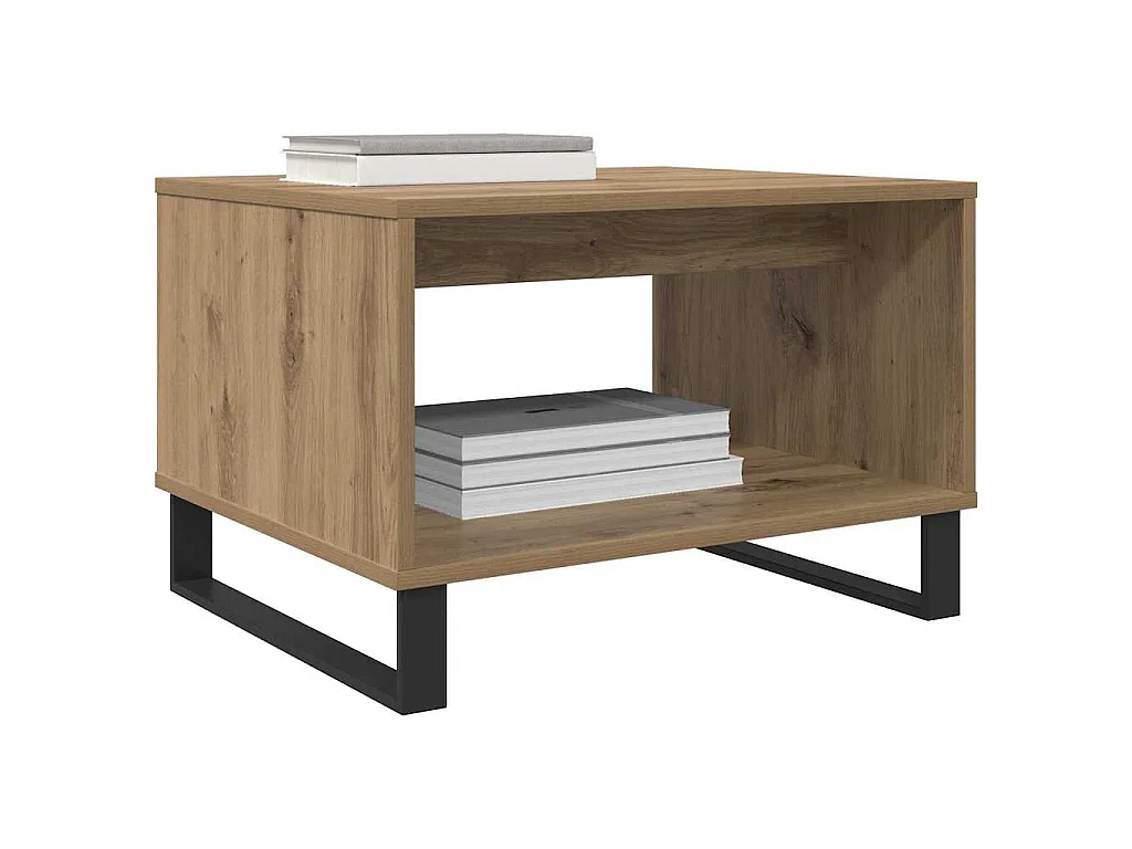 Mesa de Café Roble artisan 60 x 50 x 40 cm Madera contrachapada