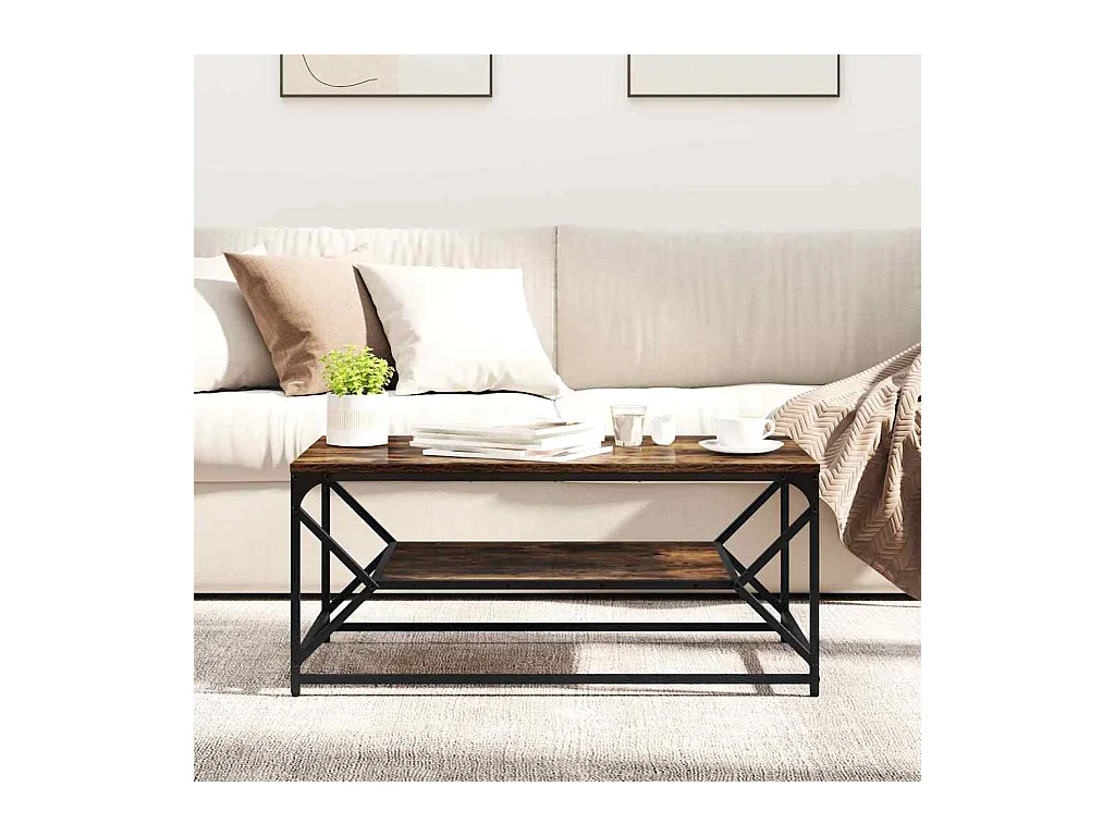 Mesa de centro Carvalho fumado 90 x 50 x 40 cm