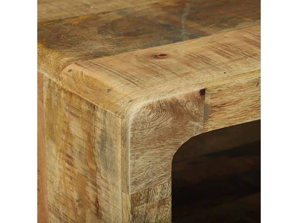 Table basse Marron 90 x 50 x 35 cm Bois de manguier brut massif