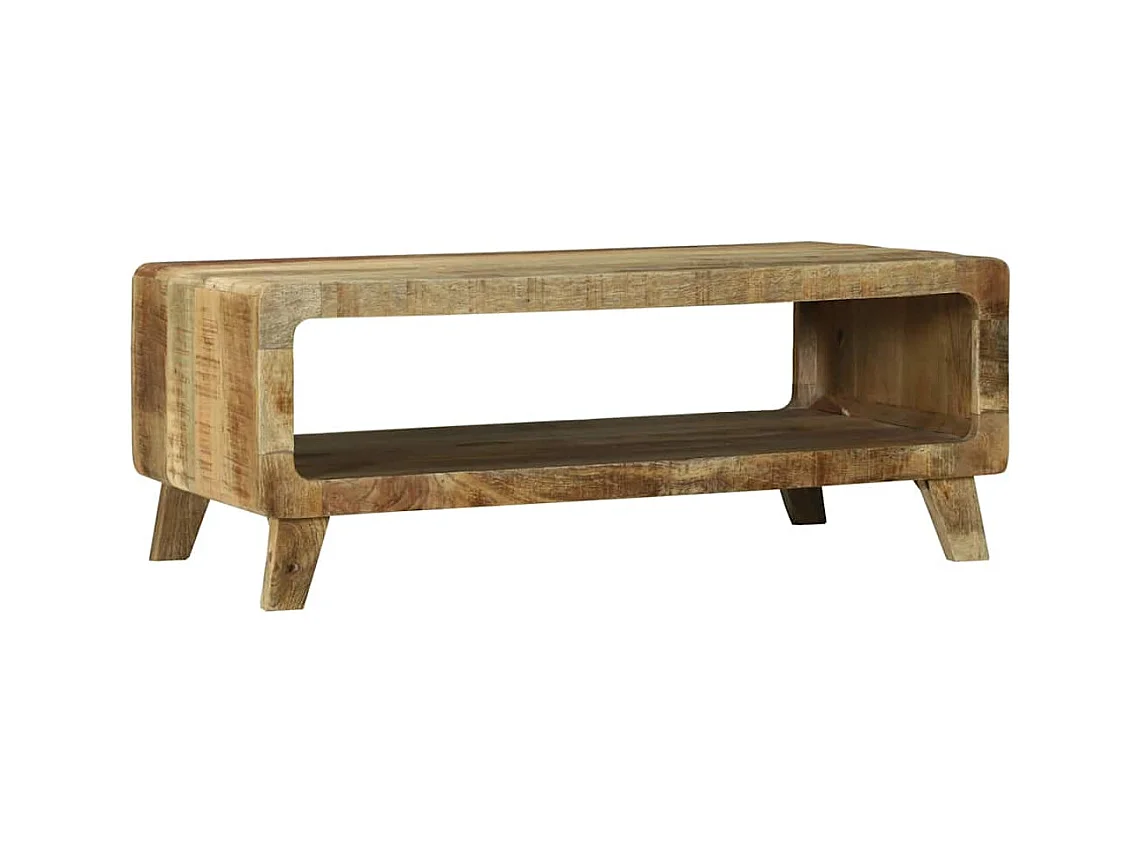 Salontafel Bruin 90 x 50 x 35 cm Massief ruw mangohout