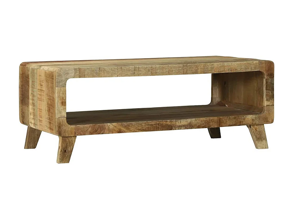 Salontafel Bruin 90 x 50 x 35 cm Massief ruw mangohout