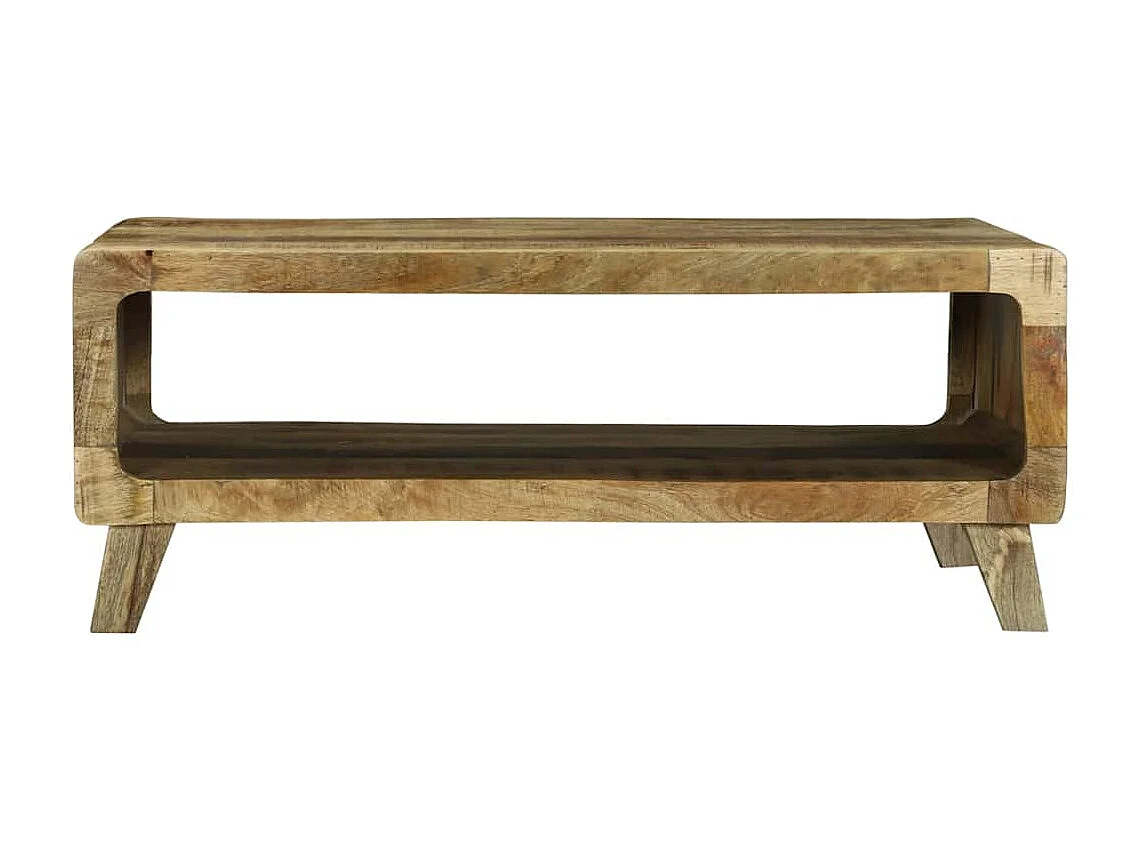 Salontafel Bruin 90 x 50 x 35 cm Massief ruw mangohout