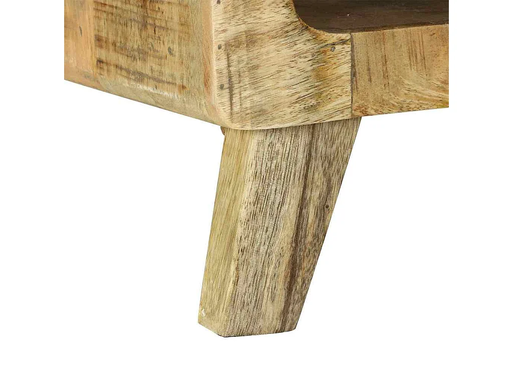 Salontafel Bruin 90 x 50 x 35 cm Massief ruw mangohout