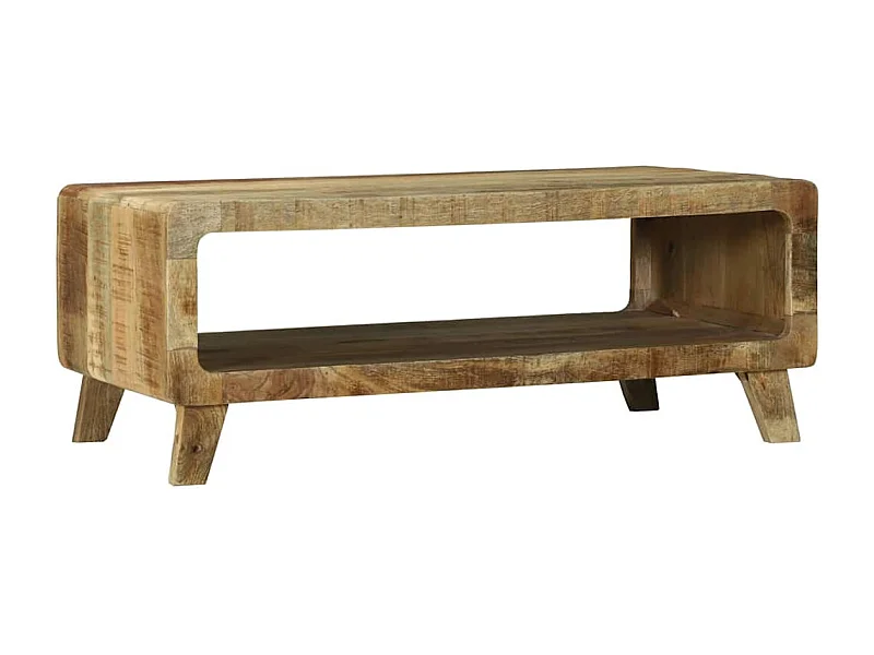 Salontafel Bruin 90 x 50 x 35 cm Massief ruw mangohout
