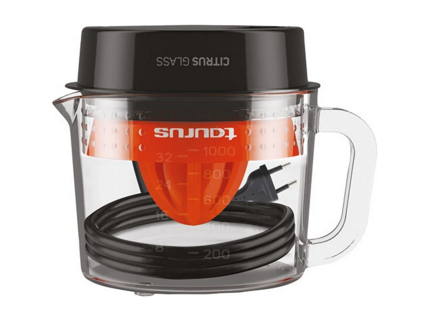 Taurus Presse-agrumes 30w transparent, noir et orange - 924254000