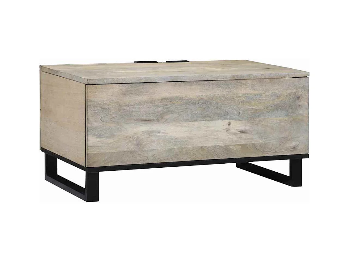 Table basse Beige et Noir 80 x 50 x 40 cm