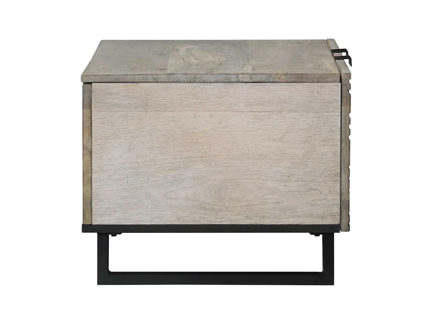 Table basse Beige et Noir 80 x 50 x 40 cm