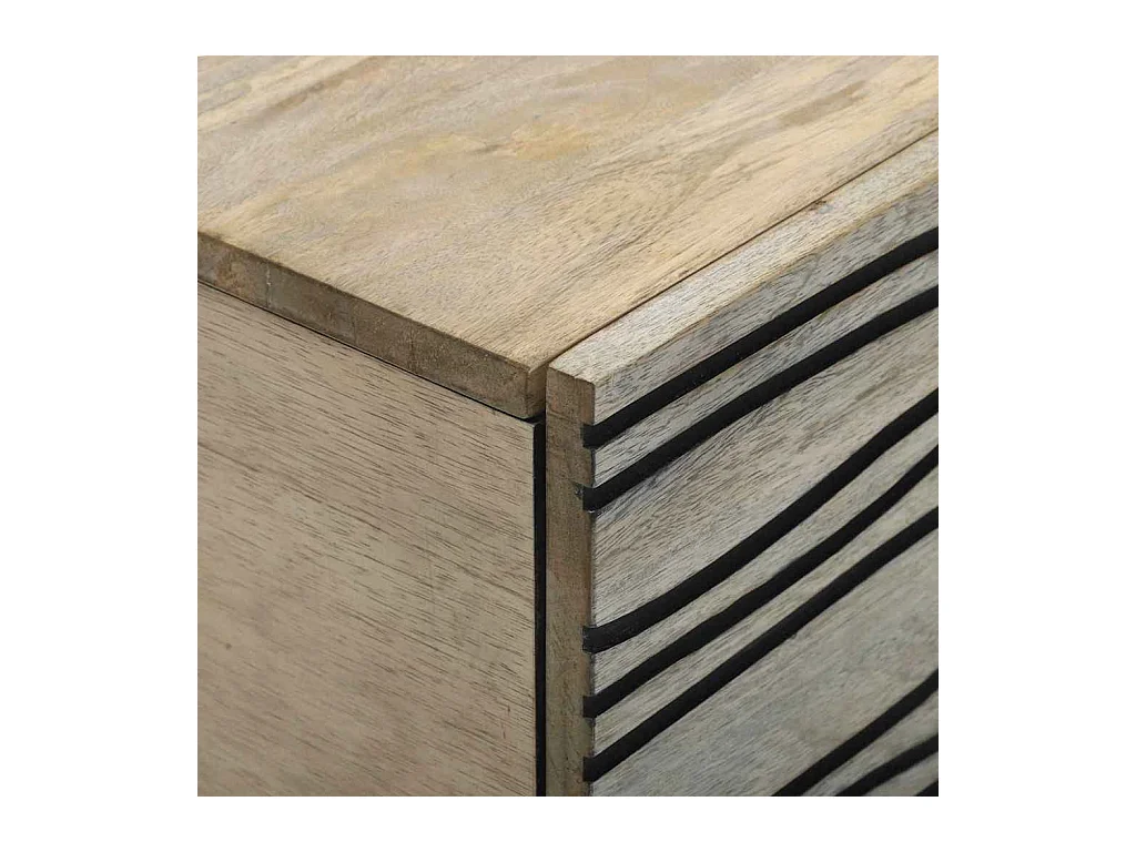 Table basse Beige et Noir 80 x 50 x 40 cm