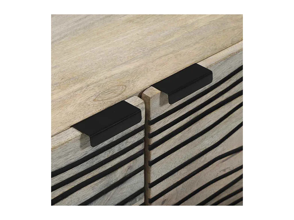 Table basse Beige et Noir 80 x 50 x 40 cm