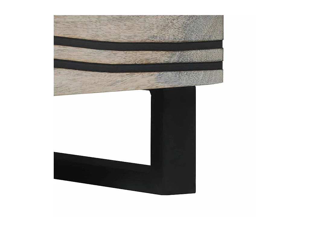 Table basse Beige et Noir 80 x 50 x 40 cm