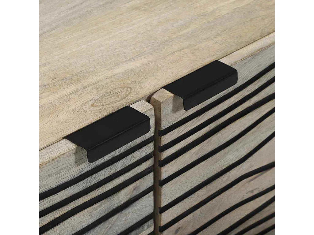 Mesa de centro Bege e Preto 80 x 50 x 40 cm