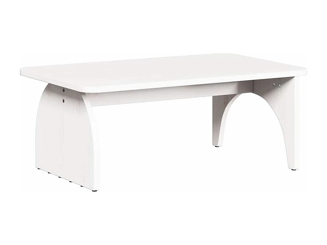 Mesa de centro Branco 80 x 50 x 31 cm Madeira de pinho maciça