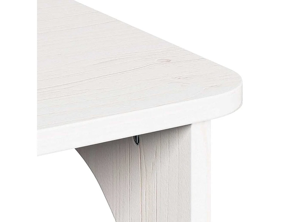 Table basse Blanc 80 x 50 x 31 cm Bois massif en pin