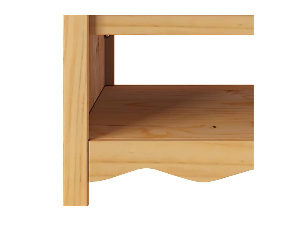 Table basse Drammen Chêne 99 x 55 x 45 cm Bois massif en pin