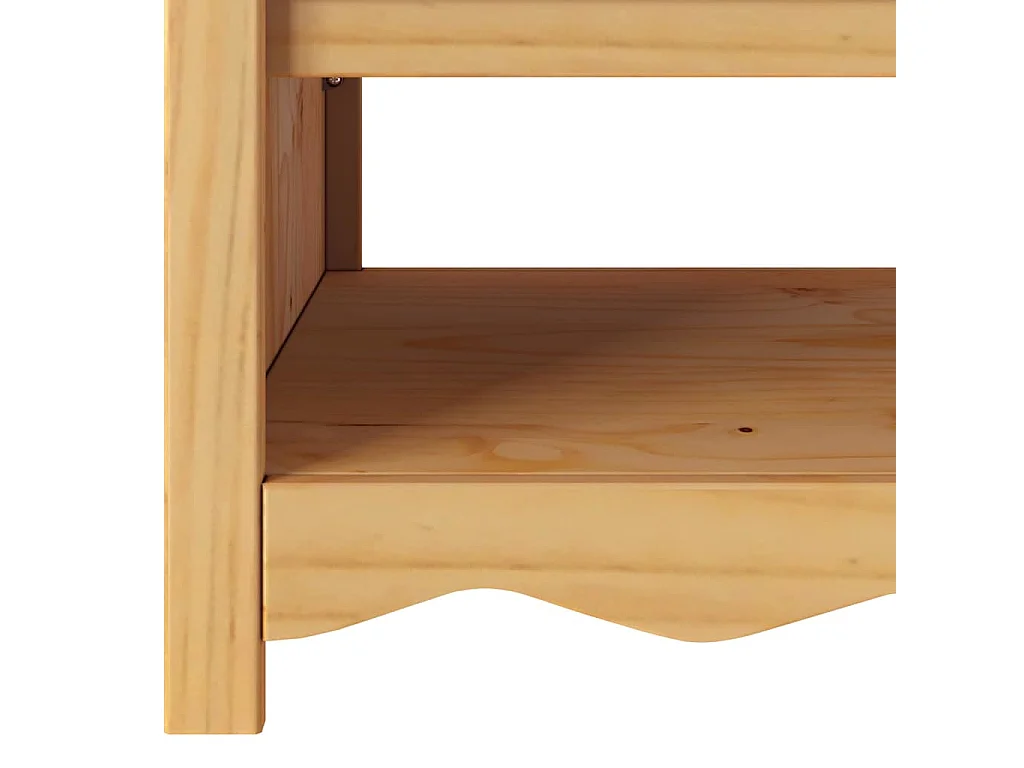 Table basse Drammen Chêne 99 x 55 x 45 cm Bois massif en pin