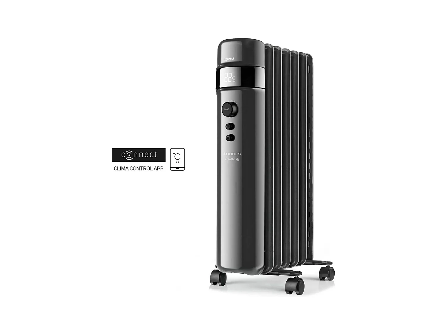 Taurus Alpatec Radiateur à bain d'huile connecté 1500w noir - agadir connect 1500