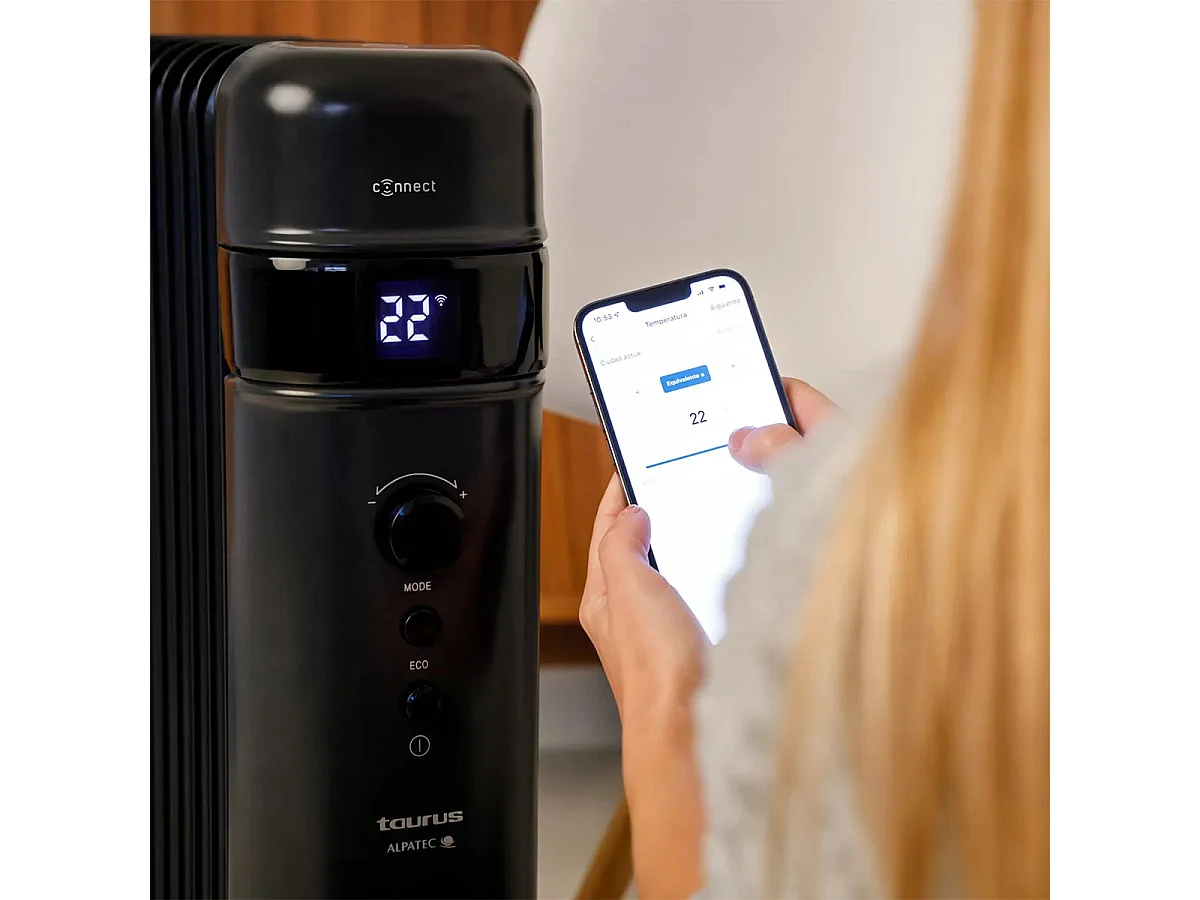 Taurus Alpatec Radiateur à bain d'huile connecté 1500w noir - agadir connect 1500