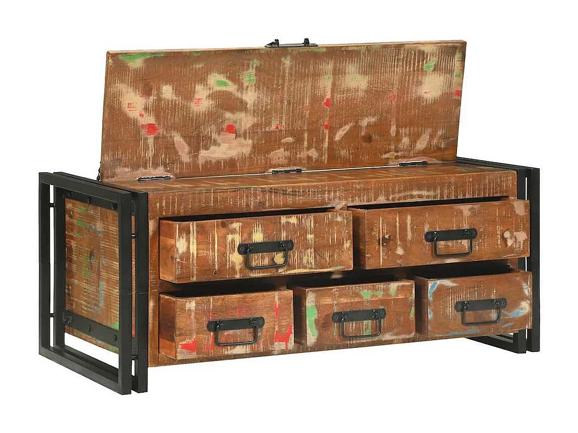 Table basse Marron 90 x 50 x 38 cm bois de récupération massif