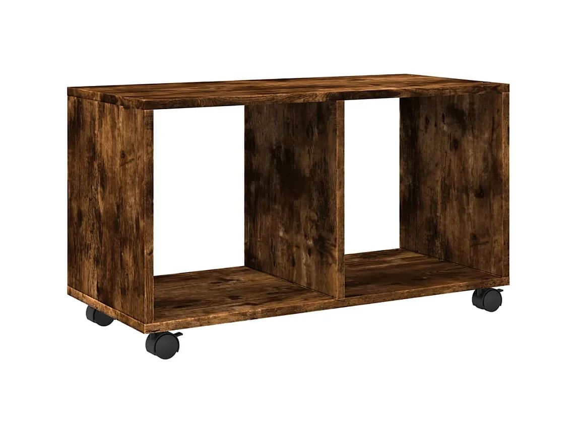 Table basse chêne fumé 72x33x42,5 cm bois d'ingénierie