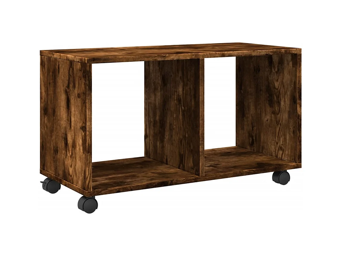 Table basse chêne fumé 72x33x42,5 cm bois d'ingénierie