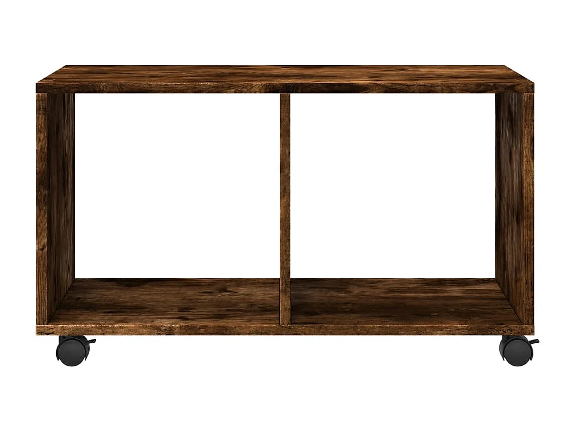 Rolkast 72x33x42,5 cm bewerkt hout gerookt eikenkleurig