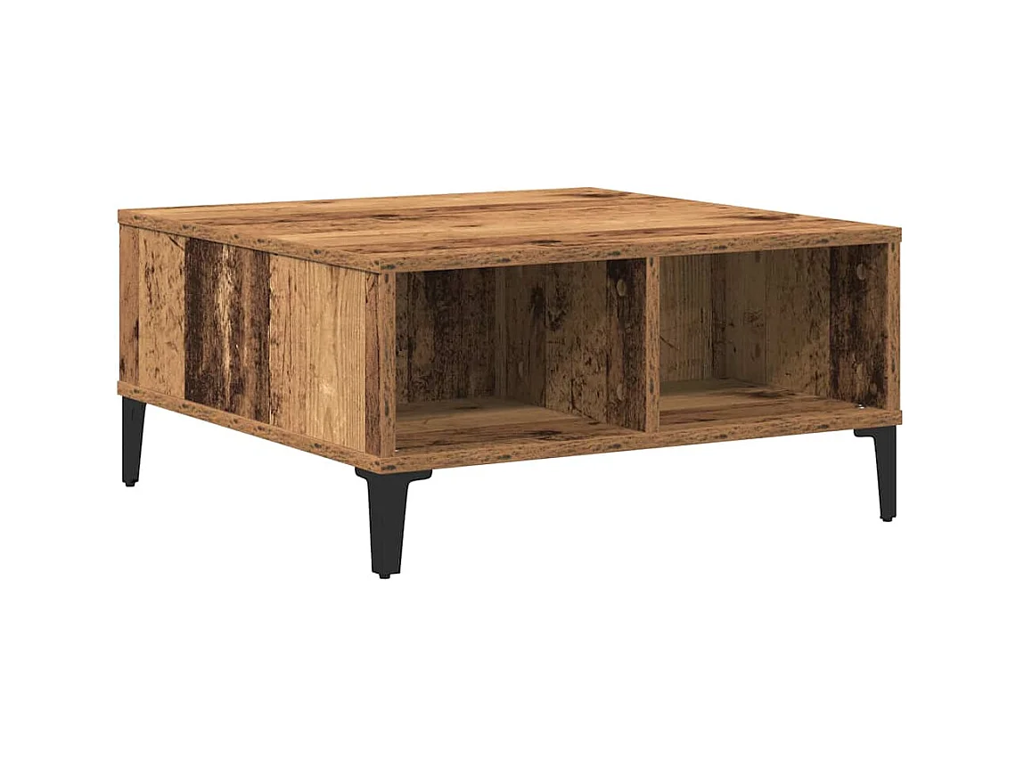 Table basse Bois ancien 60 x 60 x 30 cm Bois d'ingénierie