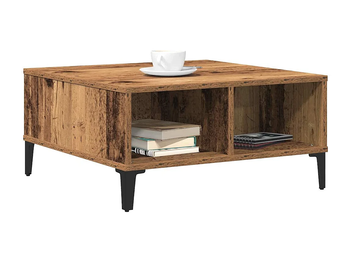 Table basse Bois ancien 60 x 60 x 30 cm Bois d'ingénierie