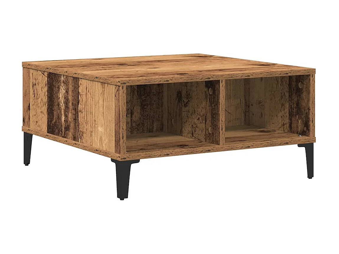 Table basse Bois ancien 60 x 60 x 30 cm Bois d'ingénierie