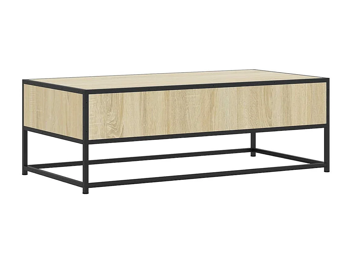 Mesa de centro 100x50x35cm deriv. madeira/metal carvalho sonoma