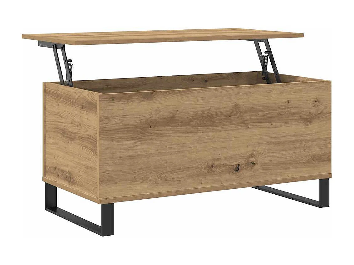 Mesa centro 90x44,5x45 cm derivados madeira carvalho artisiano