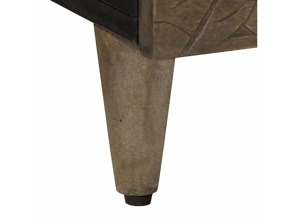 Mesa centro 100x54x40cm madeira mangueira maciça cinzento claro