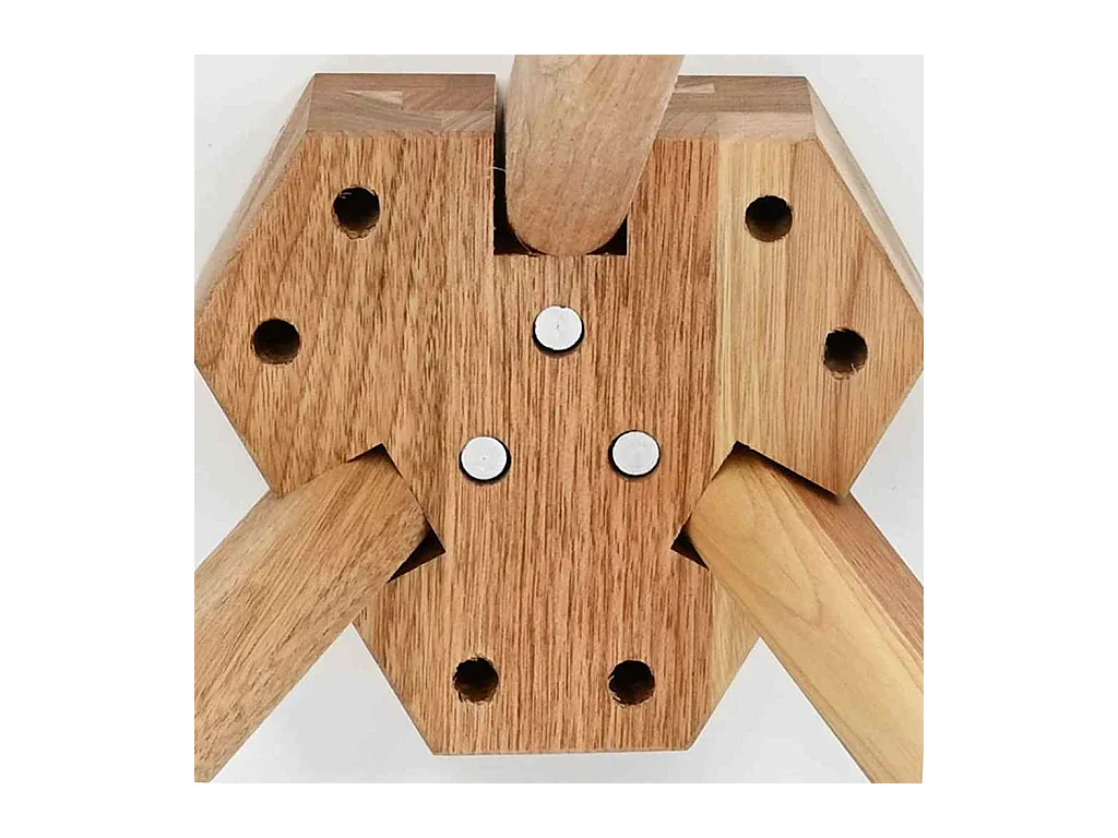 Salontafel Bruin 50 x 50 x 46 cm Massief walnotenhout