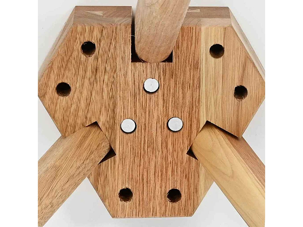 Mesa de Café Marrón 50 x 50 x 46 cm Madera maciza de Nogal