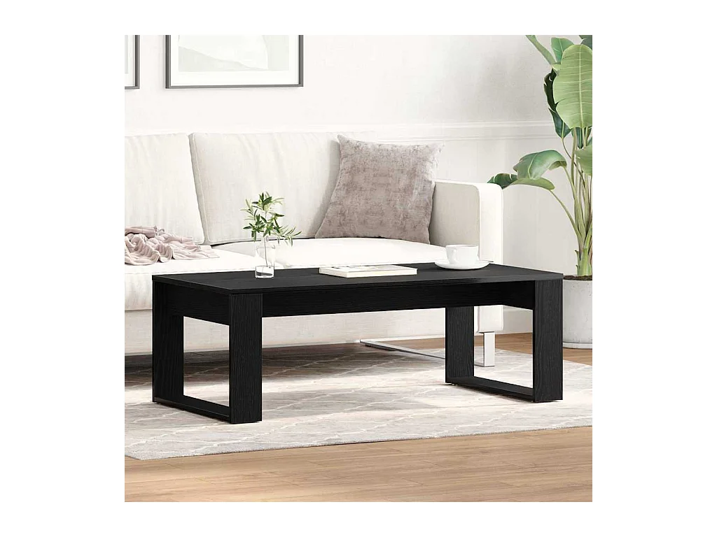 Table Basse Chêne noir 102 x 50 x 35 cm Bois d'ingénierie