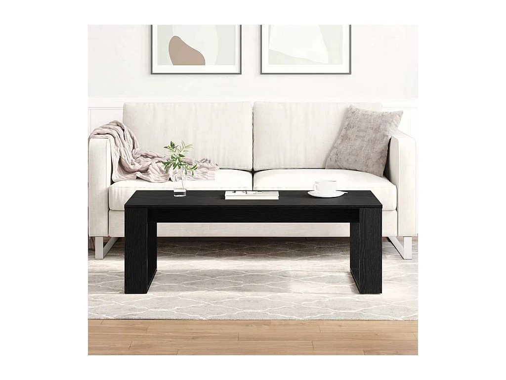 Table Basse Chêne noir 102 x 50 x 35 cm Bois d'ingénierie