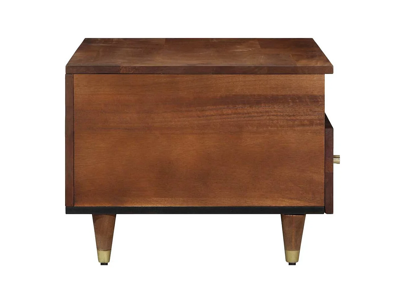 Table basse marron miel 80 x 54 x 40 cm bois de manguier massif