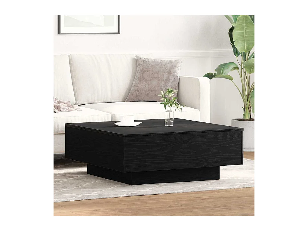 Table basse Chêne noir 80 x 80 x 31 cm Bois d'ingénierie