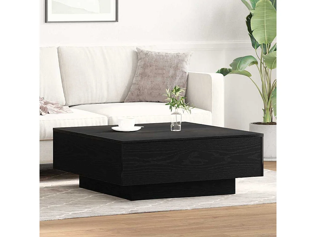 Table basse Chêne noir 80 x 80 x 31 cm Bois d'ingénierie