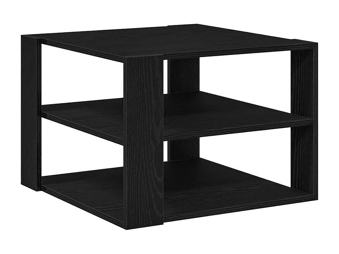 Table Basse Chêne noir 59,5 x 59,5 x 40 cm Bois d'ingénierie