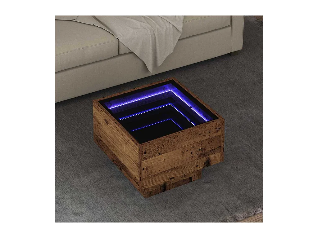 Table basse Bois ancien 40 x 40 x 30 cm Bois d'ingénierie