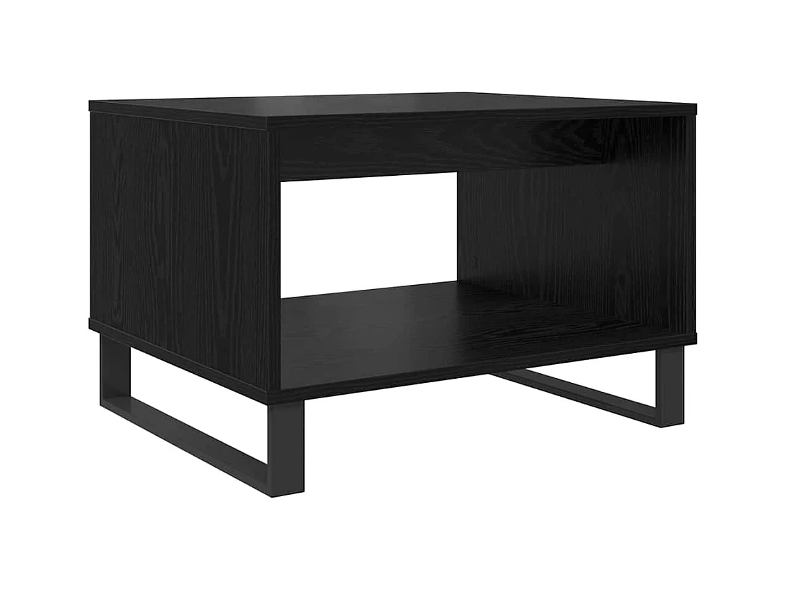 Salontafel Zwart eiken 60 x 50 x 40 cm Bewerkt hout