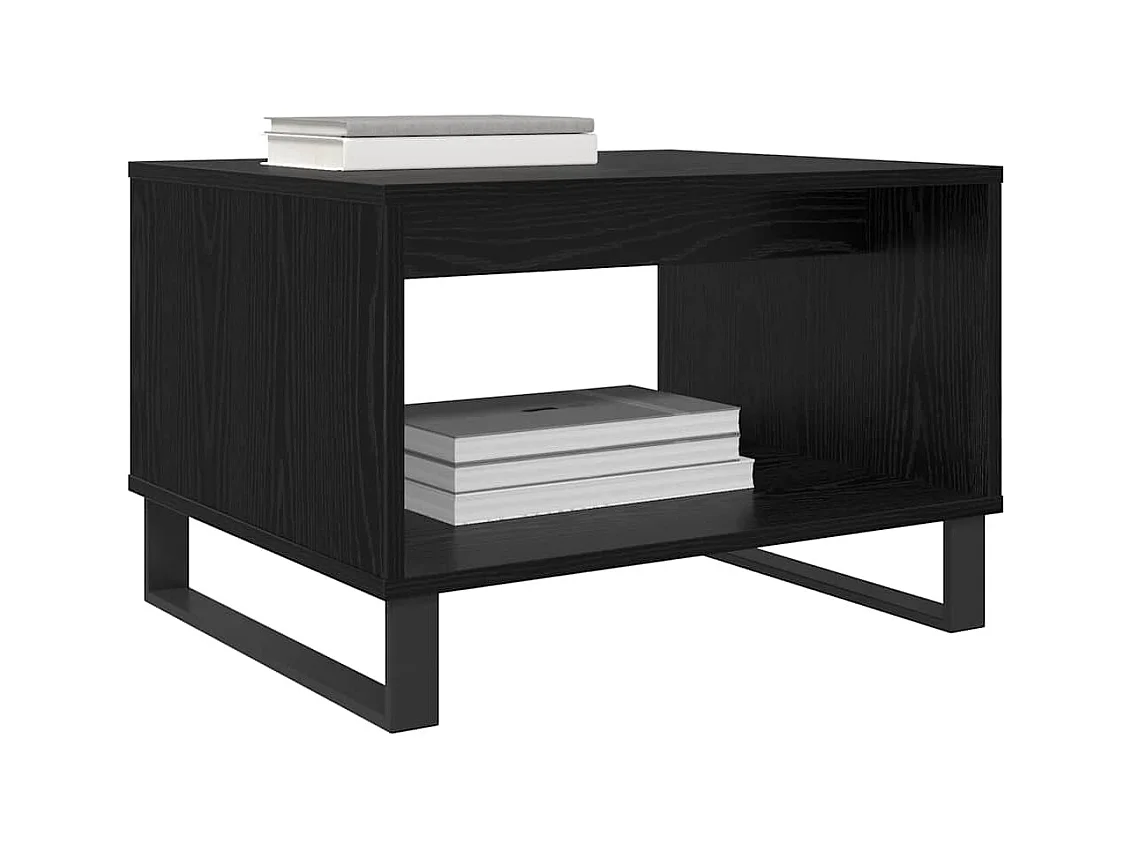 Salontafel Zwart eiken 60 x 50 x 40 cm Bewerkt hout